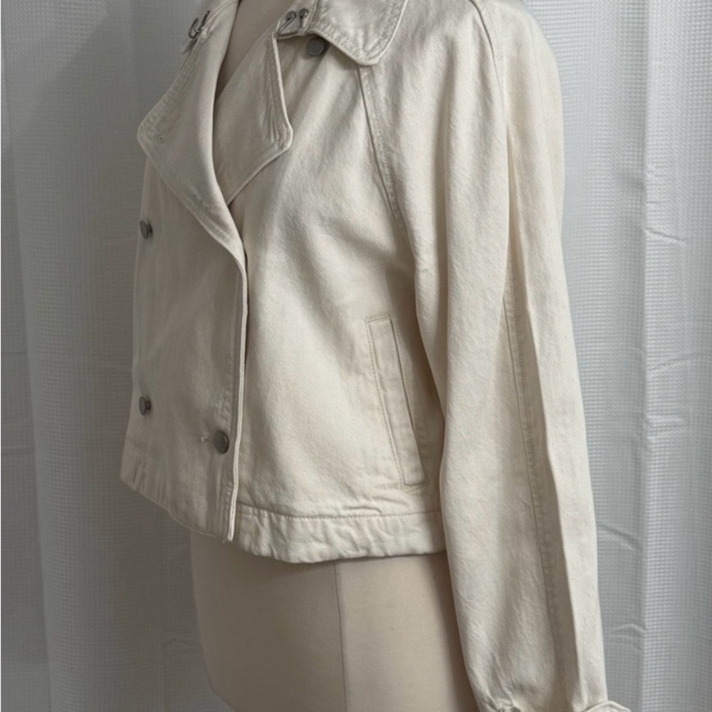 NWT Universal Thread Off-White Double-Breasted Tr… - image 4